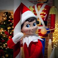 Elf with candy cane